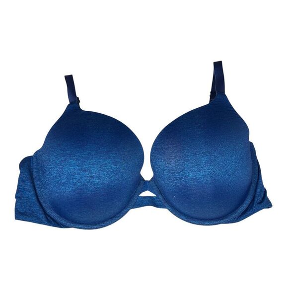 Victoria’s Secret blue heathered padded perfect coverage bra 38DD - Picture 1 of 7